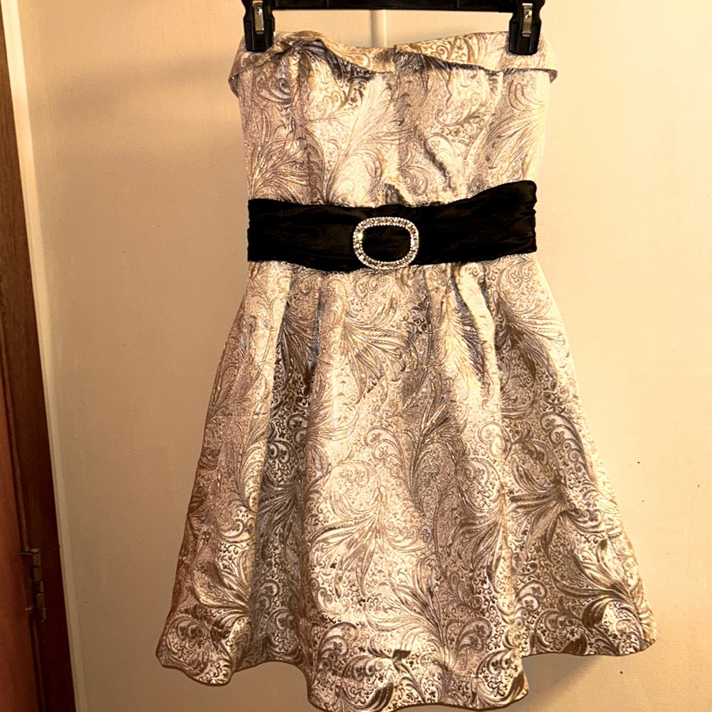 Gold mini dress